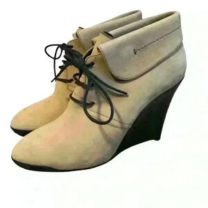 Tod’s Suede Wedge Ankle Booties Size 39/8.5US